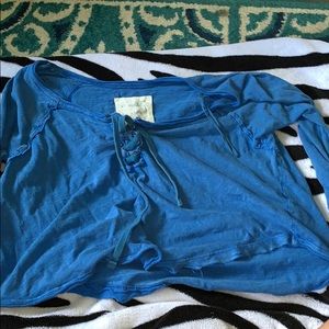 Free people blue shirt